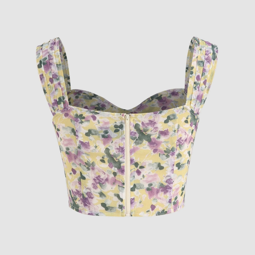 NWT Cider Floral Corset Tank Top - Picture 2 of 7